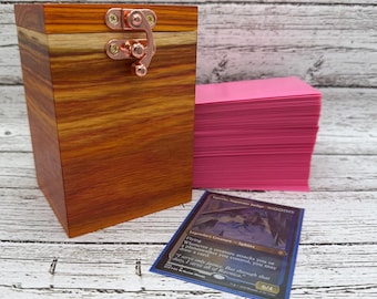 Canarywood Commander Deck Box | Rose Gold Clasp