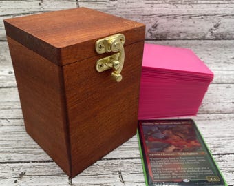 Deck Box || Sapele || Magic: the Gathering Kommandant Deck