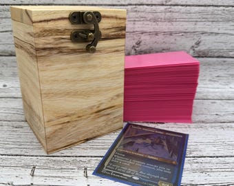 Wood Deck Box || Spalted Hackberry || Magic: the Gathering Commander Deck