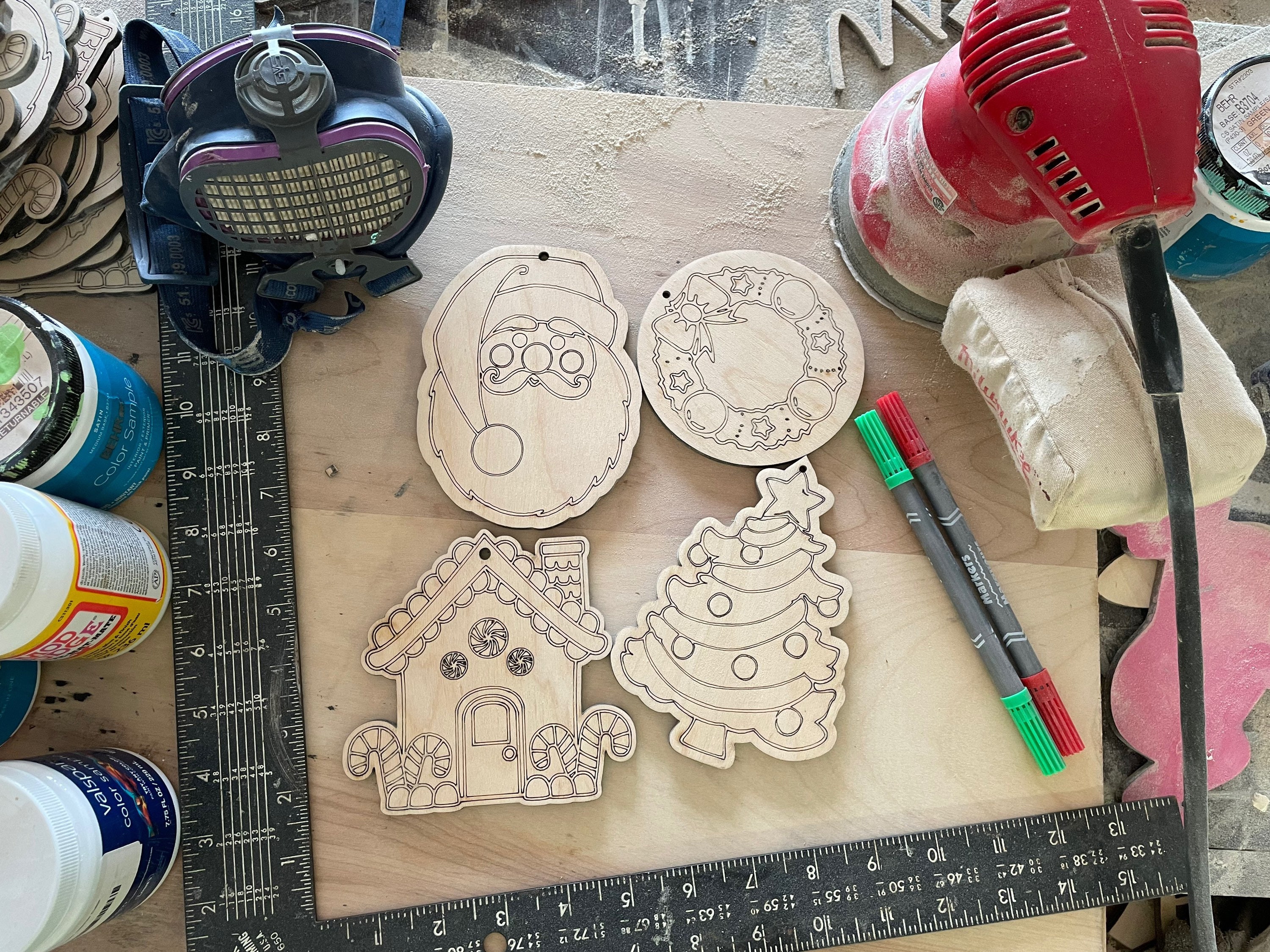 DIY Christmas Ornaments Color Your Own Christmas Ornaments Etsy