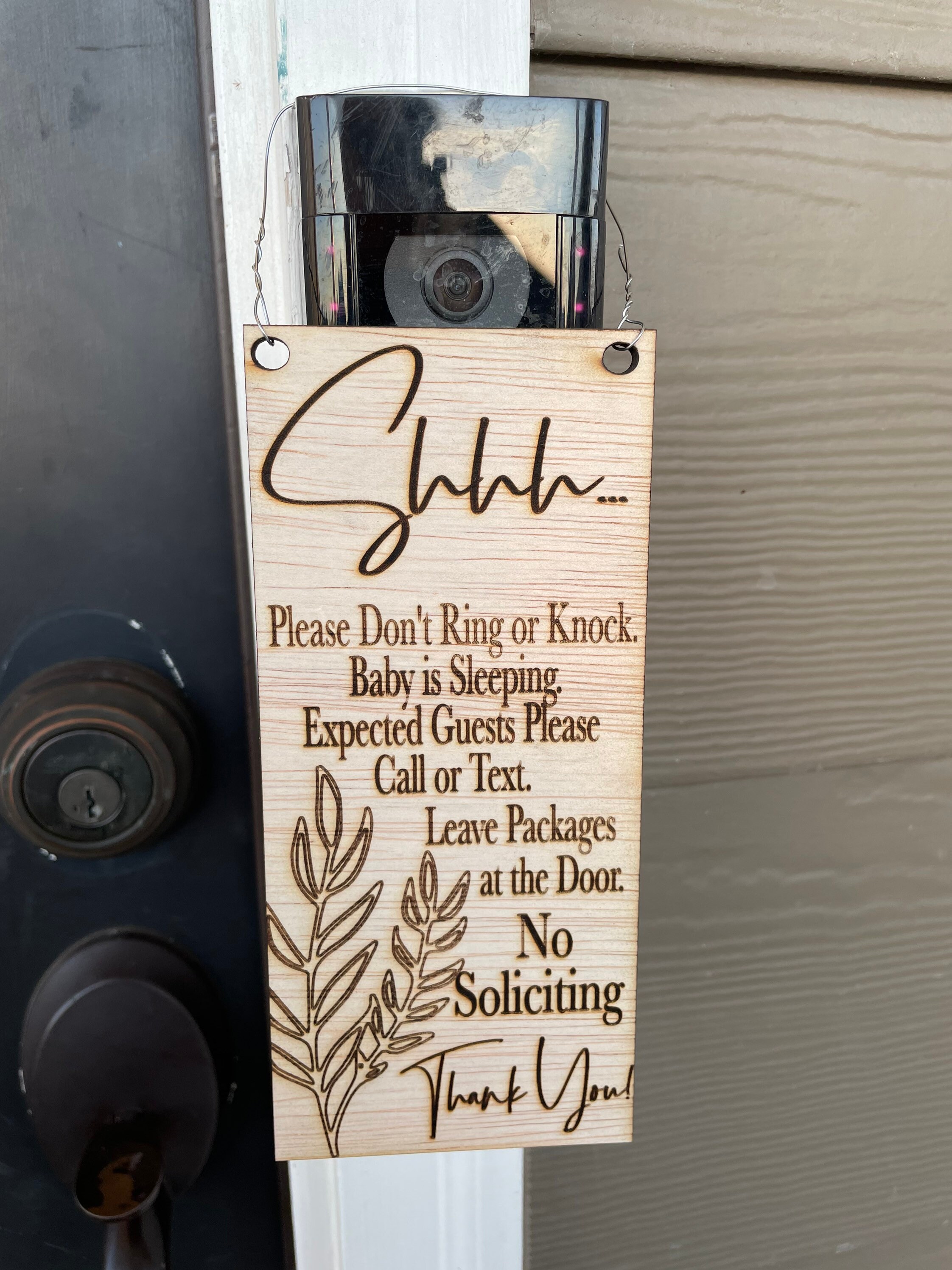 Shhh Doorbell Sign Dont Ring Doorbell Doorbell Sign - Etsy