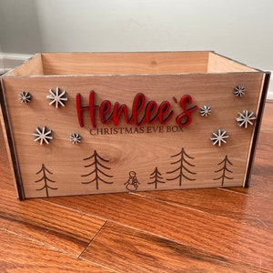 Christmas Eve Box | Gift Crate | Gift Box | Personalized Gift Box | Wooden Gift Box | Personalized Gift Crate | Personalized Crate