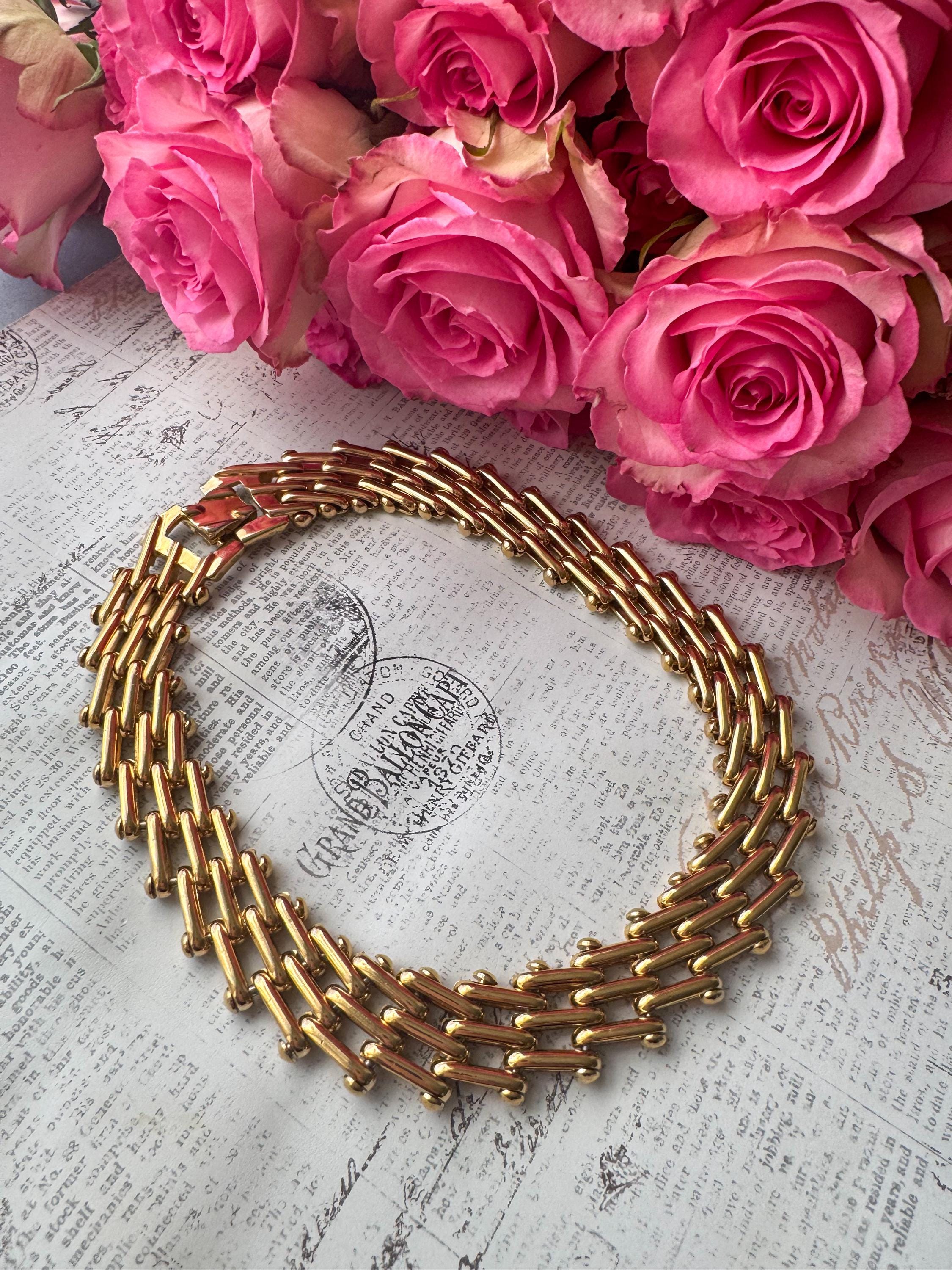 Carolee Vintage Eagle Coin Statement Belt Gold Chain Heavy Chunky 10\