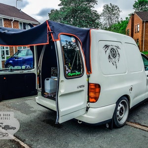 CUSTOM VW MK2 Caddy Campervan Barn Door Awning