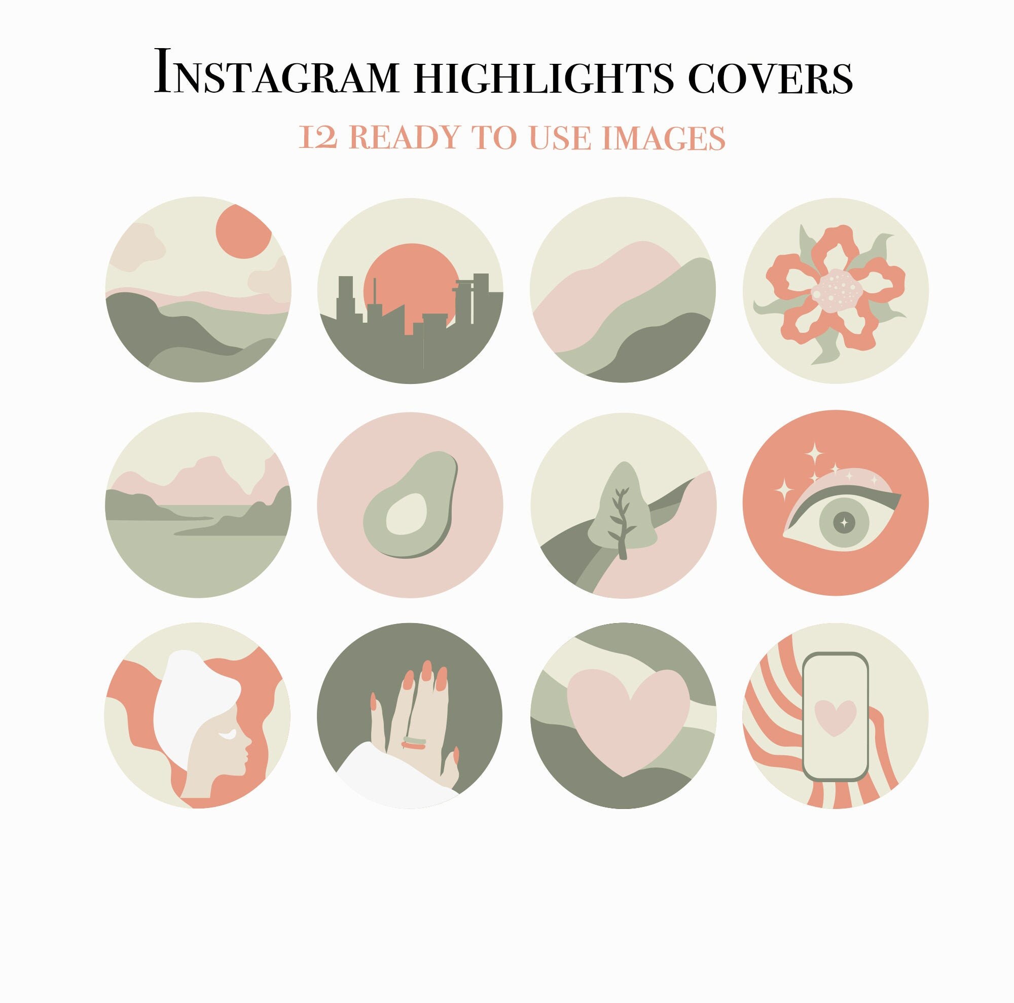 12 Instagram Highlight Covers. Highlight Icons. Trendy | Etsy