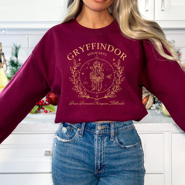 Sweat-shirt Maison de Poudlard Gryffondor | Sweat-shirt Harry Potter | Sweat-shirt Maison de Poudlard