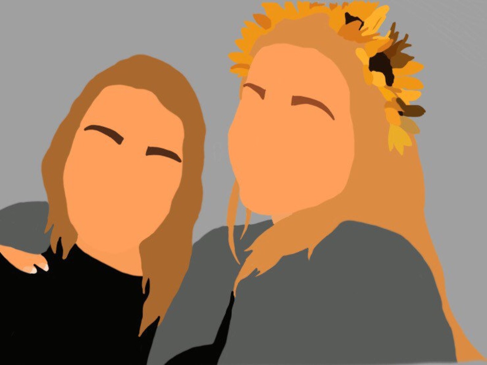 Custom Minimalist Digital Portrait Etsy