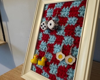 Crochet Framed Earring Displays