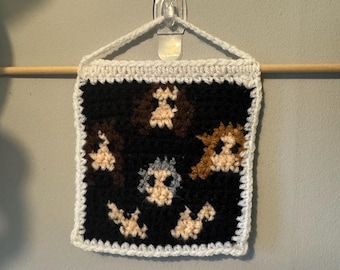 Crochet Queen II Inspired Tapestry - Handmade Rock Music Wall Art