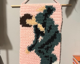 Harry Styles inspired Crochet Wall Hanging