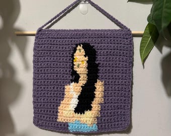 Olivia Rodrigo Sour Album Cover Crochet Wall Hanging