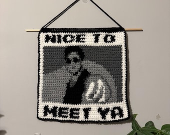 Niall Horan Nice To Meet Ya inspired Crochet Wall Hanging