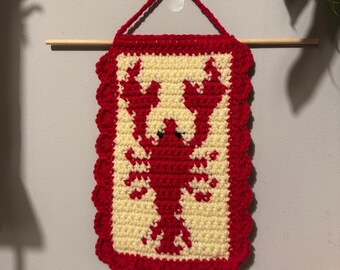 Lobster Crochet Wall Hanging