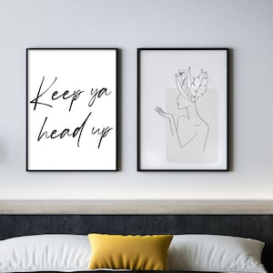 Keep Ya Head Up Wall Art, Home Decor, Rap Lyrics, Tupac Print, Printable Wall Art, Instant Download, Music, Living Room Wall Decor, Hip Hop