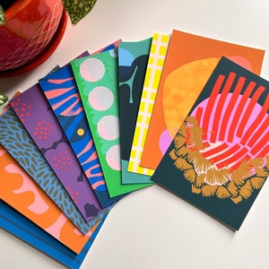 Orbit Abstract Pattern Postcards, Pack of 10 - Abstract Variety Pack Blank Cards