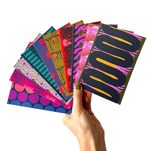 PATH Abstract Pattern Postcards, Pack of 10 - Abstract Variety Pack Blank Cards