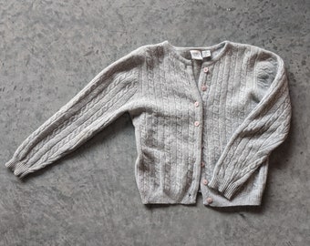 grey angora cardigan