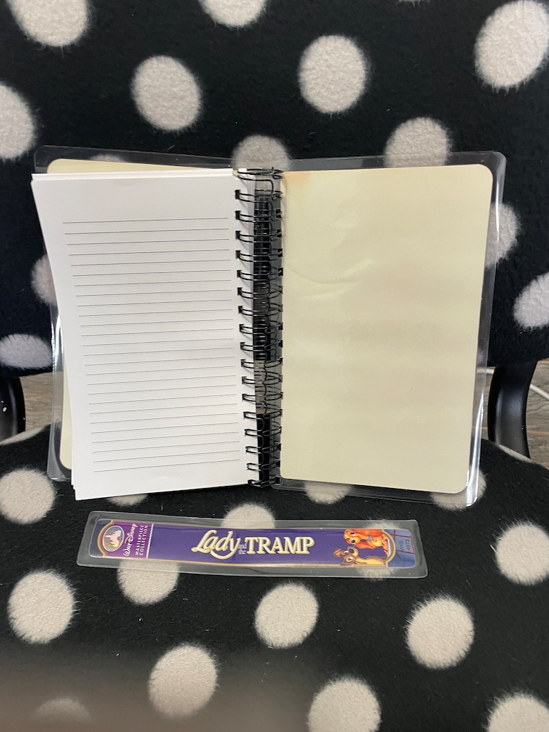 Upcycled Vintage VHS Cover Wire Bound Notebook and FREE Bookmark-lady ...