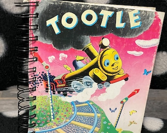 Upcycled Vintage Childrens' Book Wire Bound Notebook-little Golden Book ...