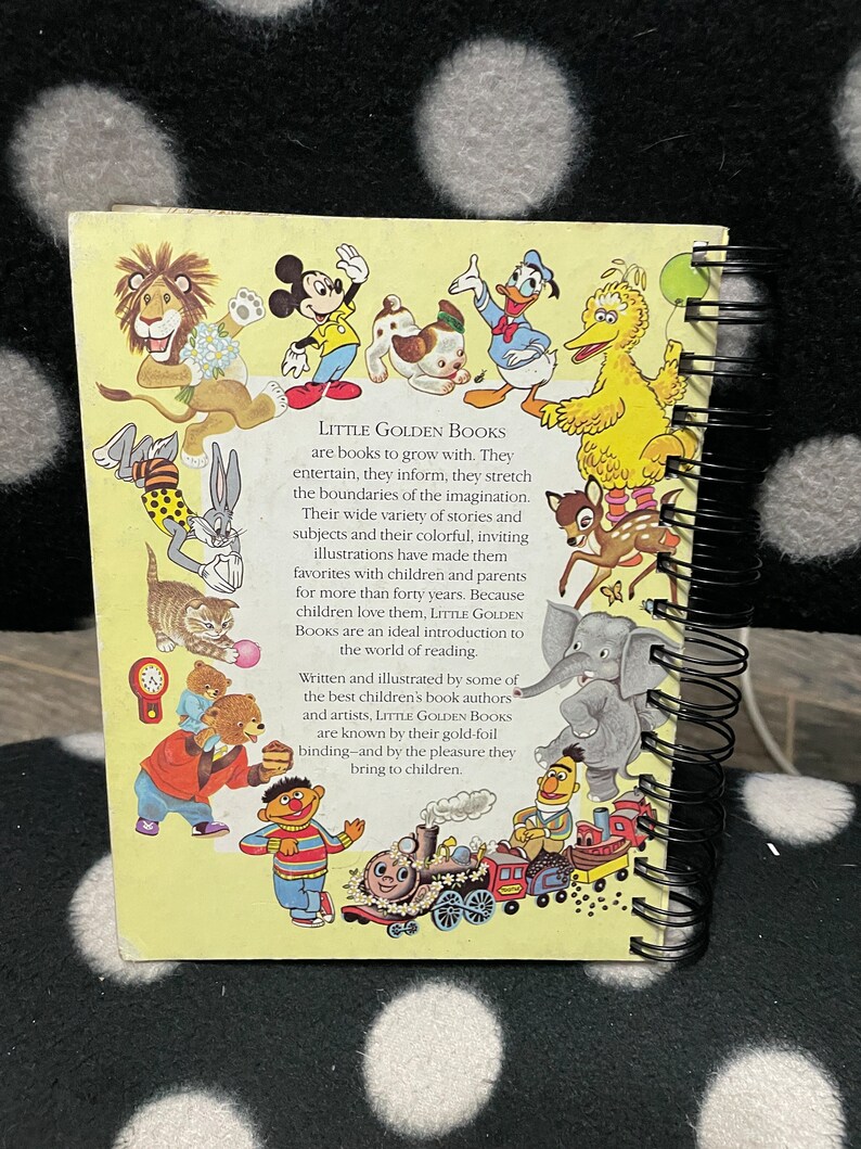 Upcycled Vintage Childrens' Book Wire Bound Notebook-little Golden Book ...