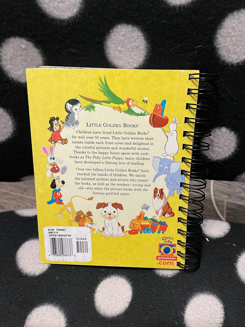 Upcycled Vintage Childrens' Book Wire Bound Notebook-little Golden Book ...