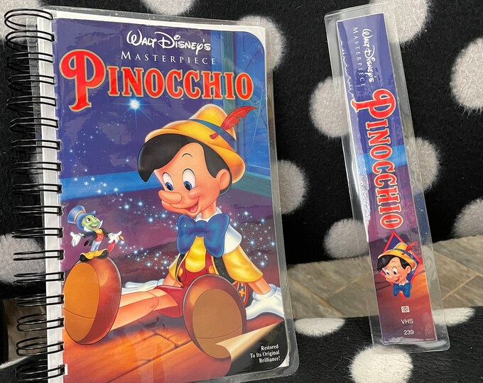 Upcycled Vintage VHS Cover Wire Bound Notebook and FREE Bookmark ...