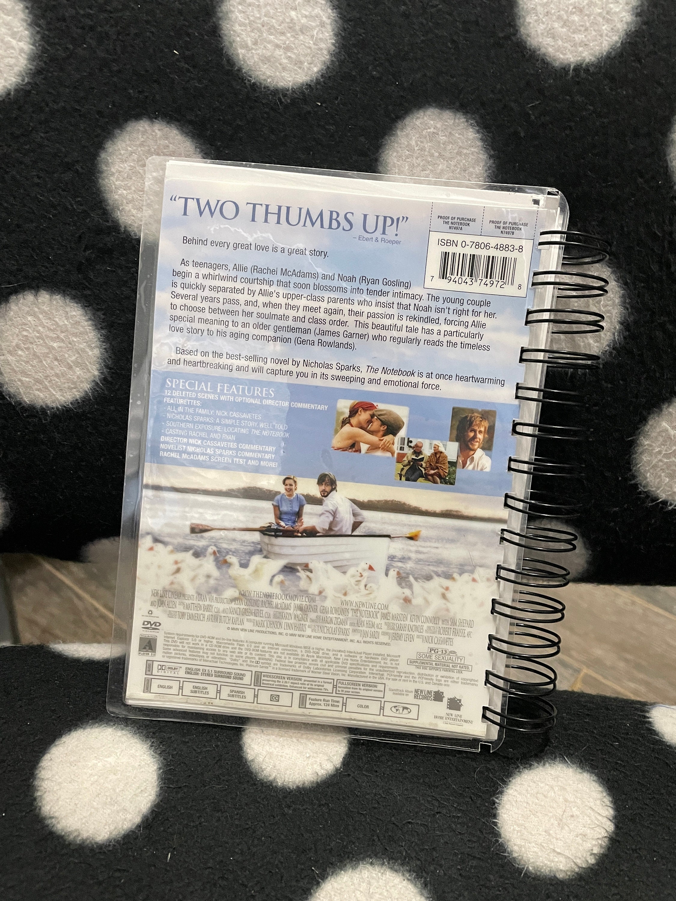 Upcycled Vintage DVD Cover Wire Bound Notebook-the Notebook *looking ...