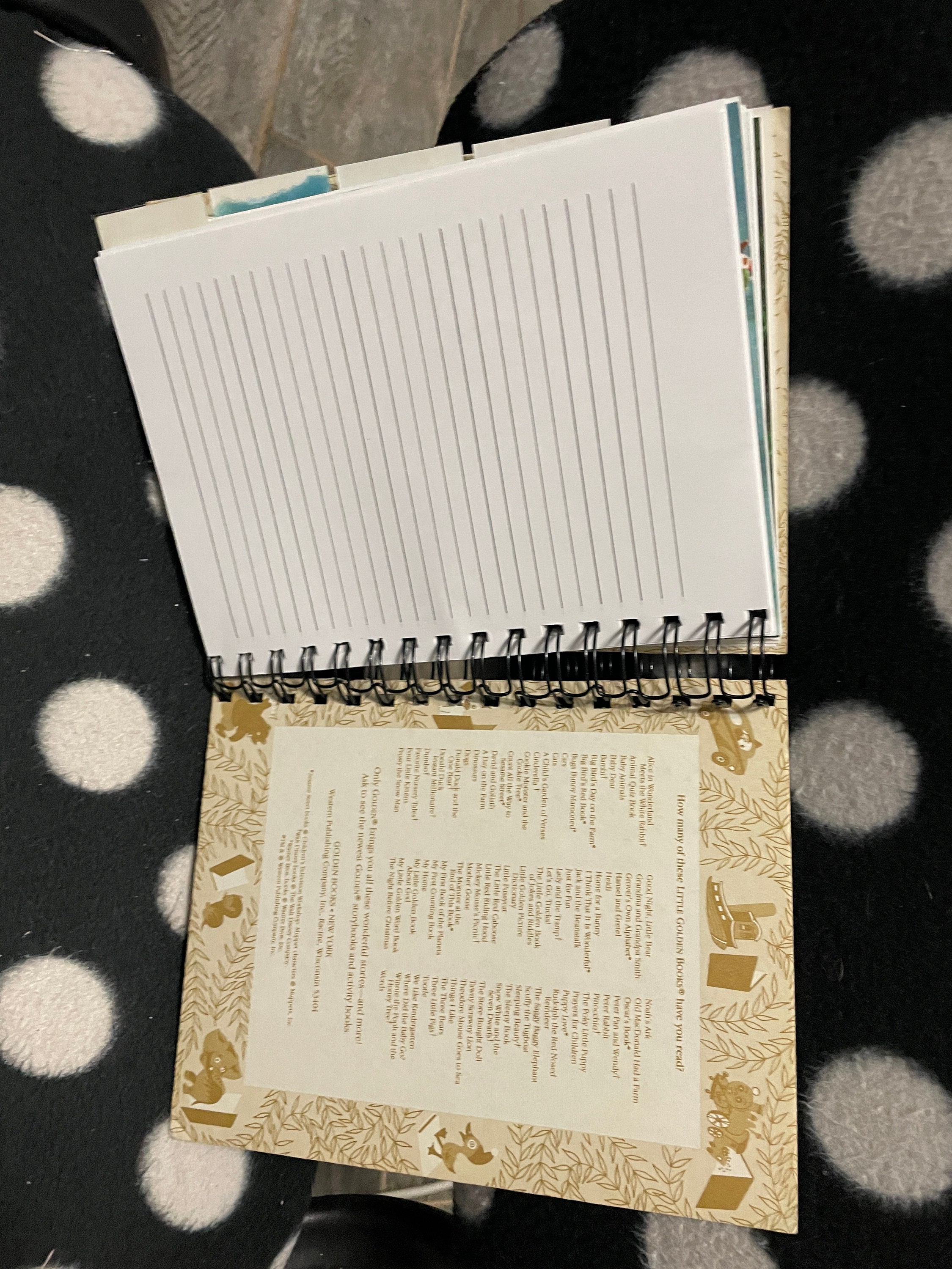 Upcycled Vintage Childrens' Book Wire Bound Notebook-little Golden Book ...