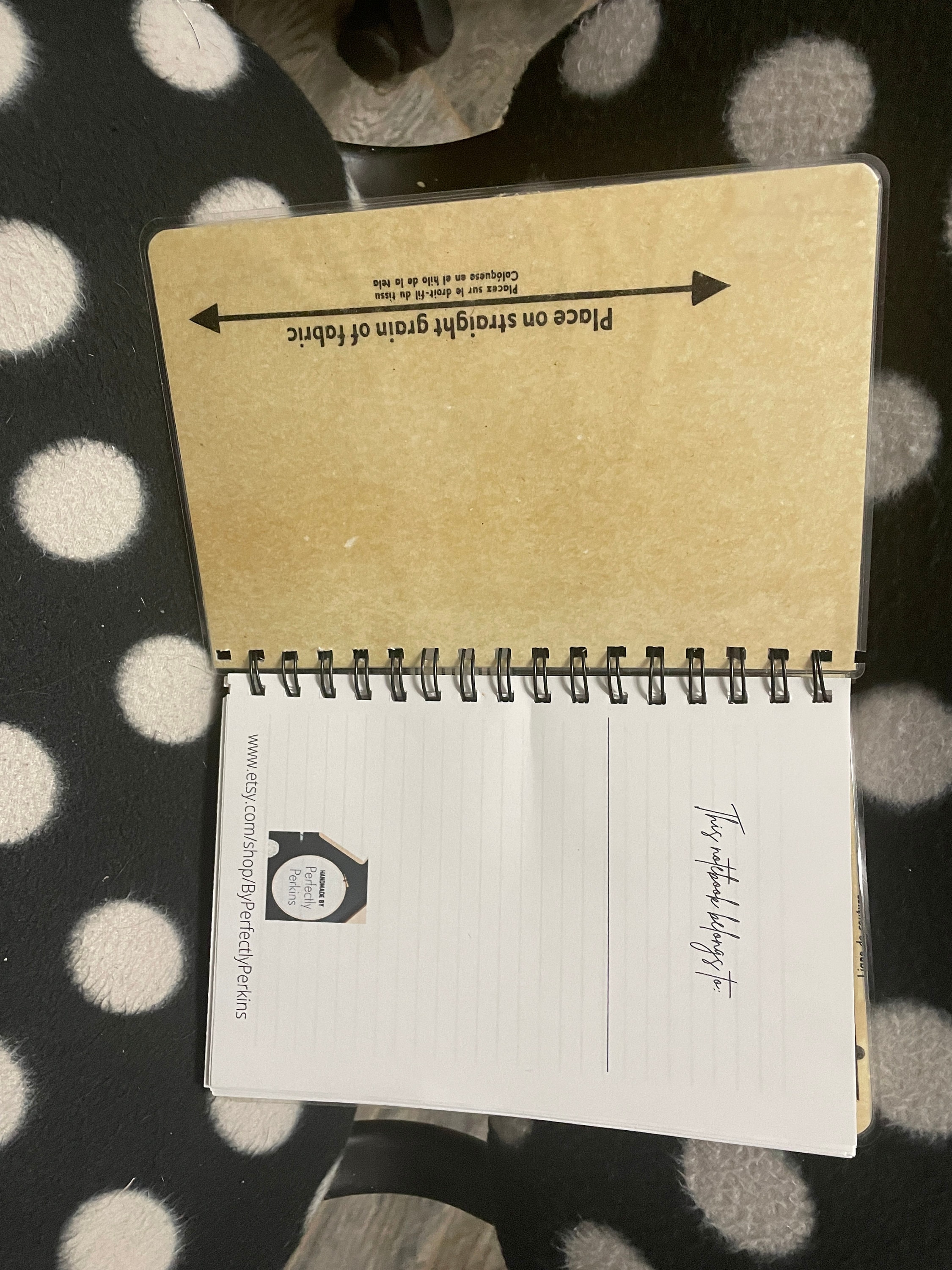 Upcycled Vintage Clothing Pattern Wire Bound Notebook Upcycled Vintage Clothing Pattern Wire Bound Notebook