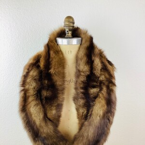 Vintage BROWN SABLE FUR Collar / Shoulder Wrap / Stole