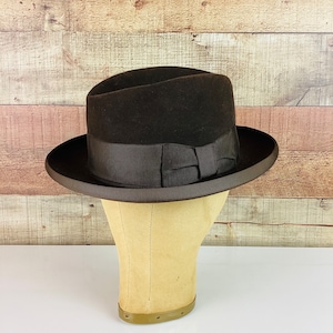 Vintage 1950s STETSON Brown ROYAL DELUXE Fedora Hat