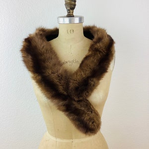 Vintage BROWN SABLE FUR Collar / Shoulder Wrap / Stole by Revillon