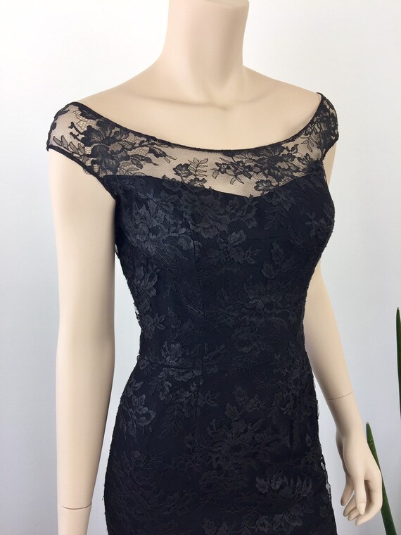 Vintage 1950s BARBIE Style Black LACE MERMAID Gla… - image 3