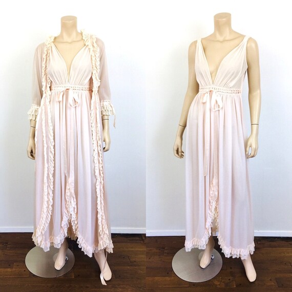 Vintage 1960s CHRISTIAN DIOR Pale PINK Nylon Night