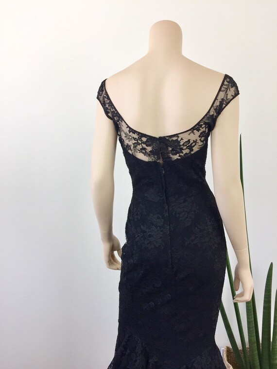 Vintage 1950s BARBIE Style Black LACE MERMAID Gla… - image 7