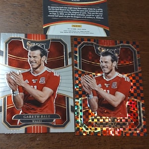 Rare ‘17-18 Panini Select Checkerboard Prizm #53 Gareth Bale Soccer card + 2 bonus base cards Futbol Football Wales Real Madrid Tottenham