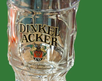 Vintage Dinkle Acker Beer Mug SAHM glass 0.5L Marker with handle heavy Beer Glass brew brewaria barware proper pint German lager