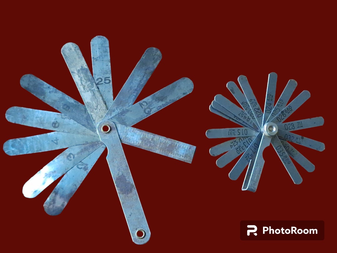 Two Vintage Kastar Feeler Gauge Sets Spark Plug Tool Made in USA Mini