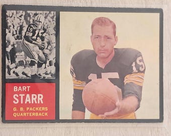 1962 Topps #63 Bart Starr nice condition Green Bay Packers HOF hall of fame