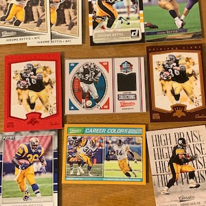 Jerome Bettis 10 card lot + panini classics material COA memorabilia card /299 Pittsburgh Steelers inserts parallels base Stocking Stuffer