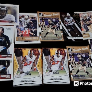 Brandin Cooks 12x card lot RC &#39;14 Leaf draft gold + Sage hits + donruss press proof  New Orleans Saints stocking stuffer rookie Oregon state