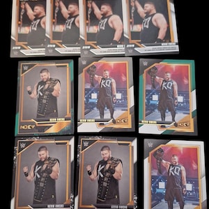 WWE Kevin Owens 10x card lot 2022 Panini wwe NXT 2.0 base + inserts + parallels green gold highlights WWF