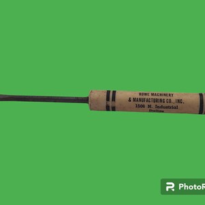 Vintage 3mm flathead screwdriver Rowe Machinery 1950s N industrial Dallas vintage advertising flat head made in USA post war tool Texas