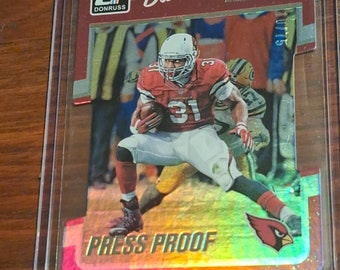 David Johnson '16 Panini Donruss #3 parallel die cut serial # 10/75 Arizona Cardinals super rare St. Louis Cardinals football