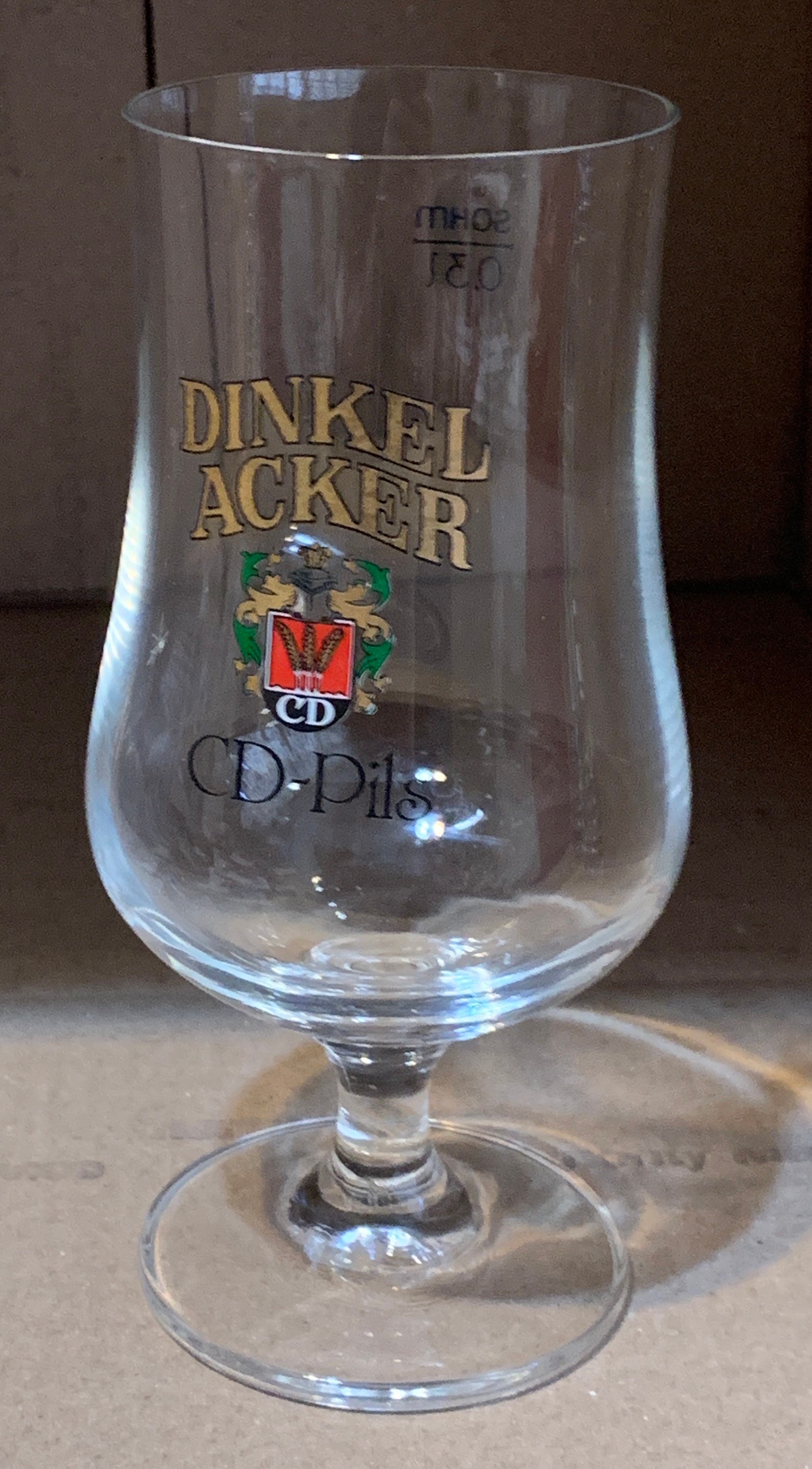 Vintage Dinkel Acker Cdpils 0.3l SAHM German Pilsner Stemmed Beer