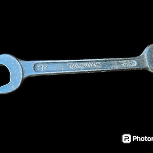 Vintage Westline double open end wrench 11/16&quot; x 19/32&quot; Drop forged USA early logo
