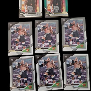 WWE Solo Sikoa rookie card 8x card lot 2022 Panini wwe NXT 2.0 #124 base + parallels green grey gold WWF tribal chief bloodline rc