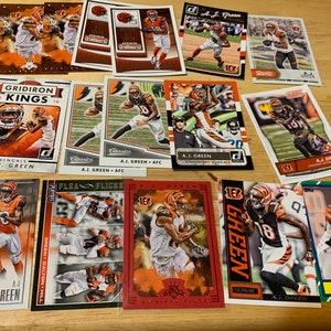 A.J. Green 16x card lot #3 inserts + base +parallels mixed years Cincinnati Bengals stocking stuffer Arizona Cardinals Georgia Bulldogs