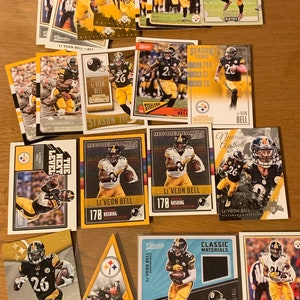 Le’Veon Bell 20 card lot #2 + panini classics material COA memorabilia card /299 Pittsburgh Steelers inserts parallels base Stocking Stuffer