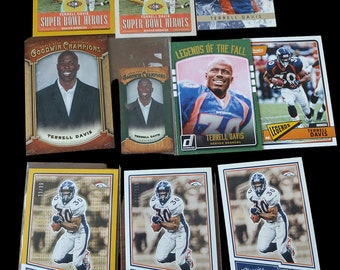 Terrell Davis 10x card lot ‘17 Panini classics timeless /99 and /299 serial # Goodwin lady luck mini Denver Broncos Stocking Stuffer